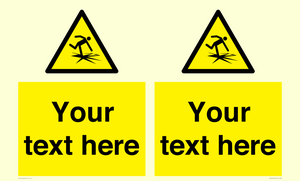 Custom warning thin ice